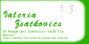 valeria zsatkovics business card